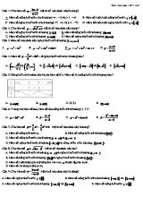 Bài tập trắc nghiệm về tính đơn điệu của hàm số